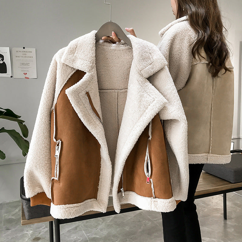 Zara | Stylish Faux Shearling Zip-Up Jacket