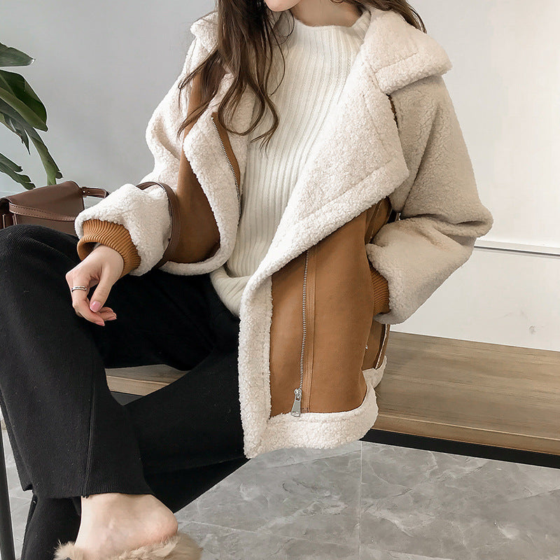 Zara | Stylish Faux Shearling Zip-Up Jacket