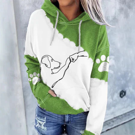 Pawfect comfort hoodie with dog print
