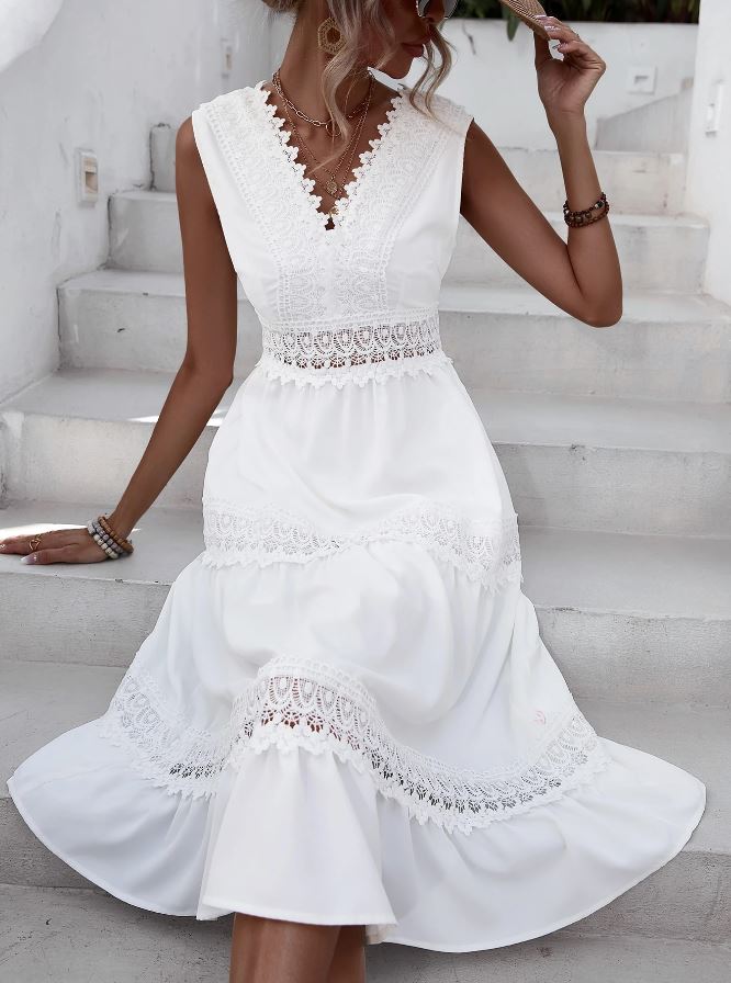 Annabelle - Flowy, Elegant Bohemian Robe Dress