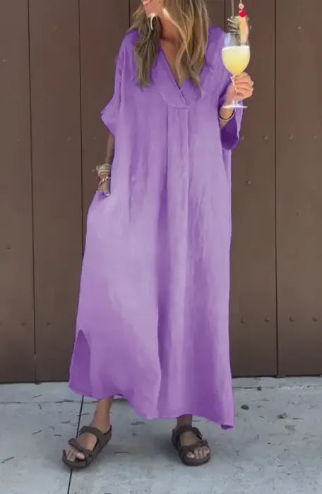 Leah™ | Oversized V-Neck Dress