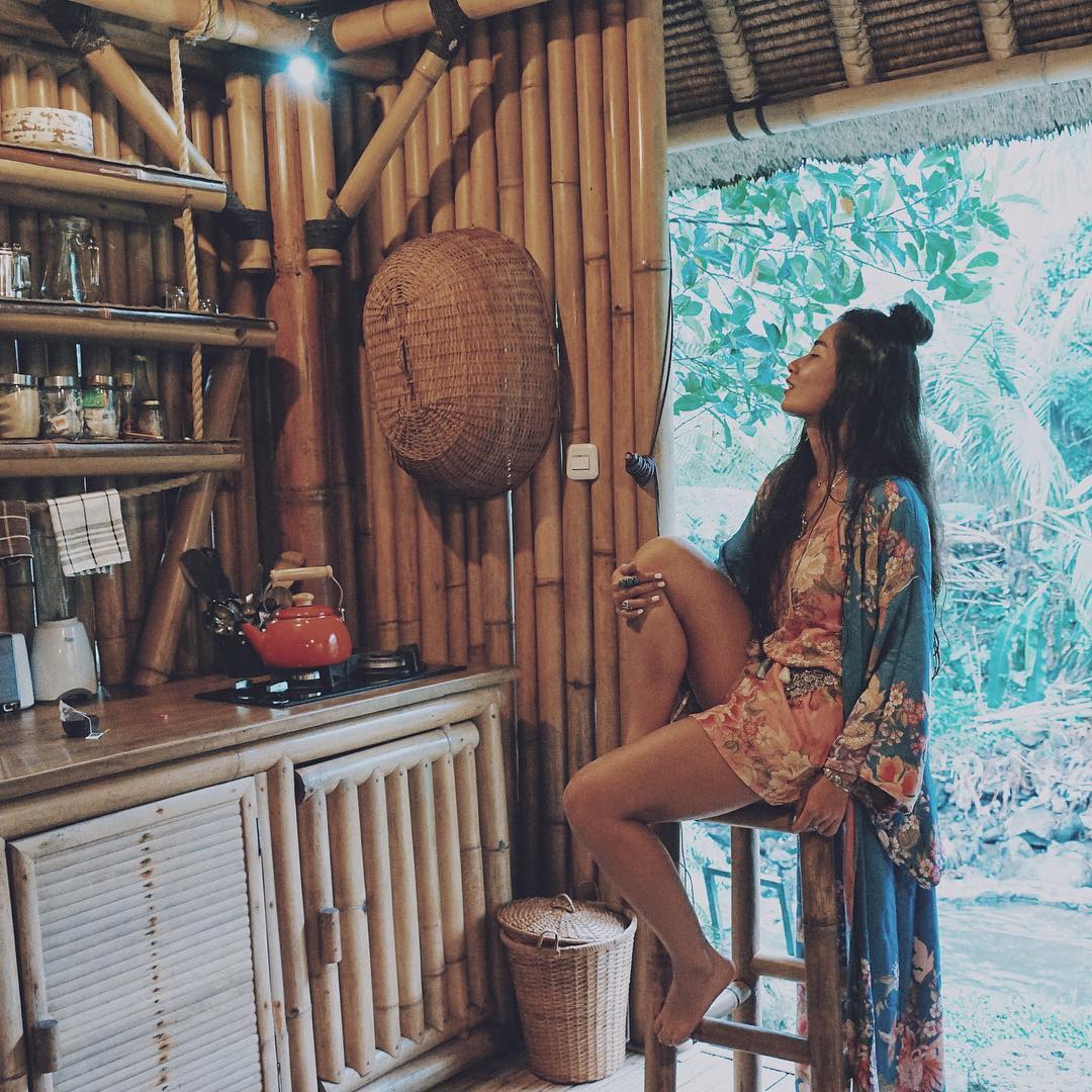 Long kimono robe with batwing sleeves