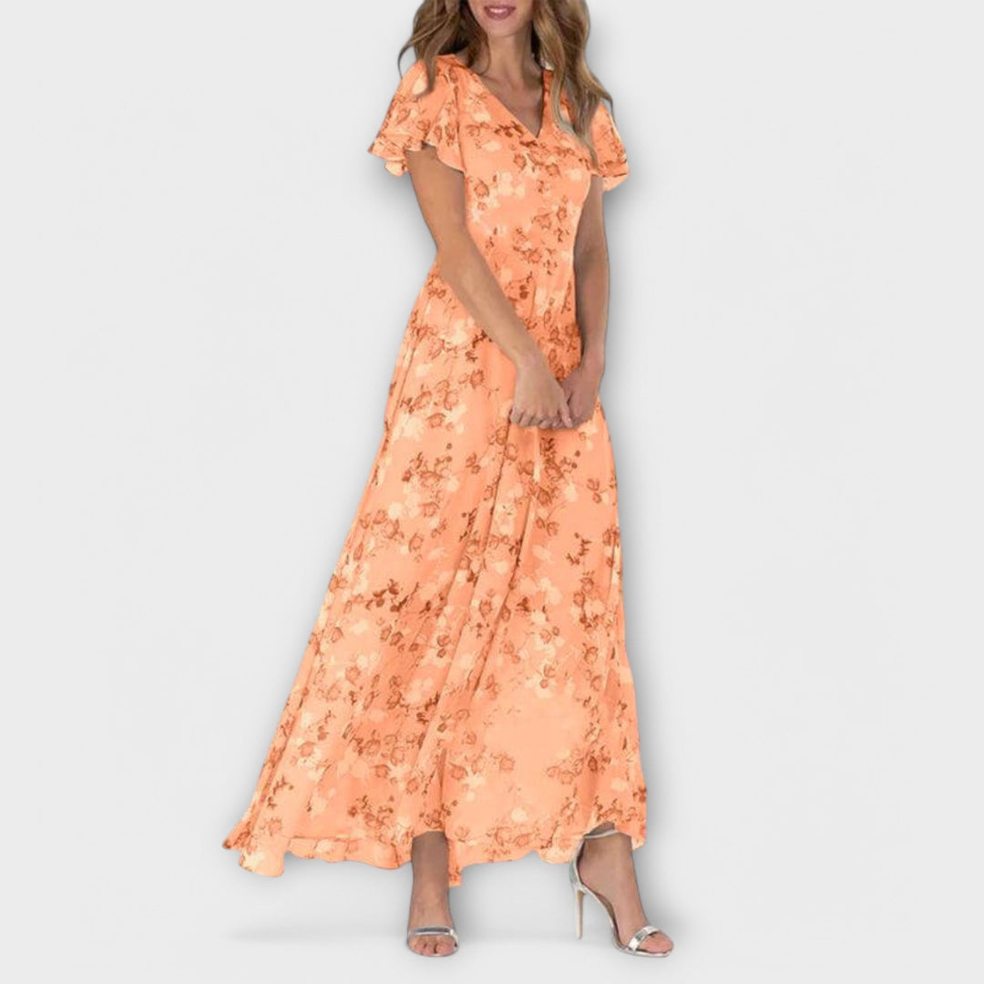 Jasmina | Soft Floral V-Neck Dress