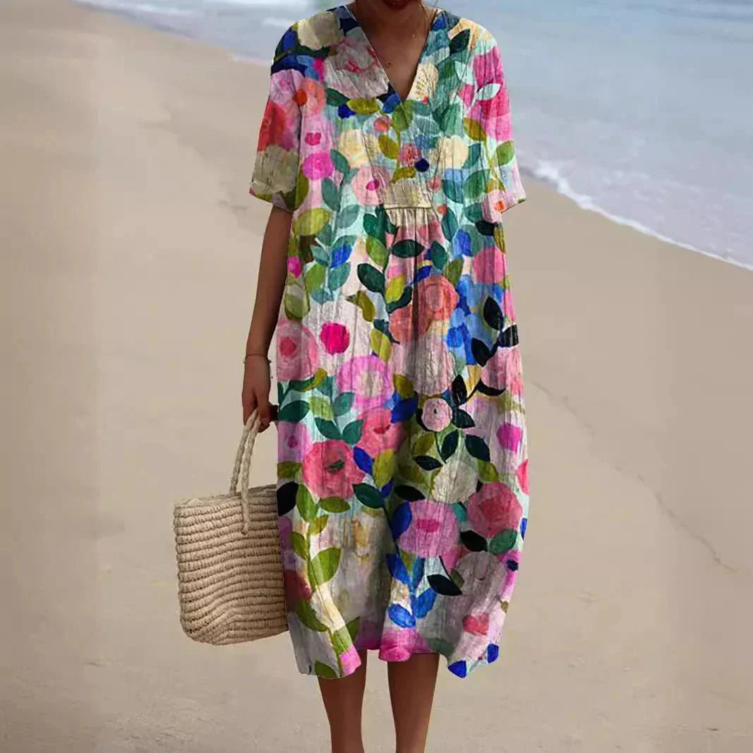 Tilda – Elegant Summer Dress with Floral Patterns