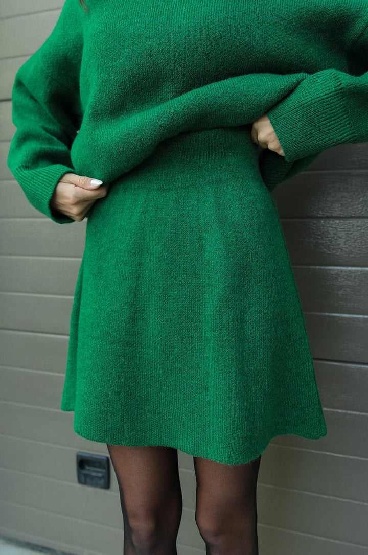 Esme |  A cozy sweater and a flowy flattering skirt